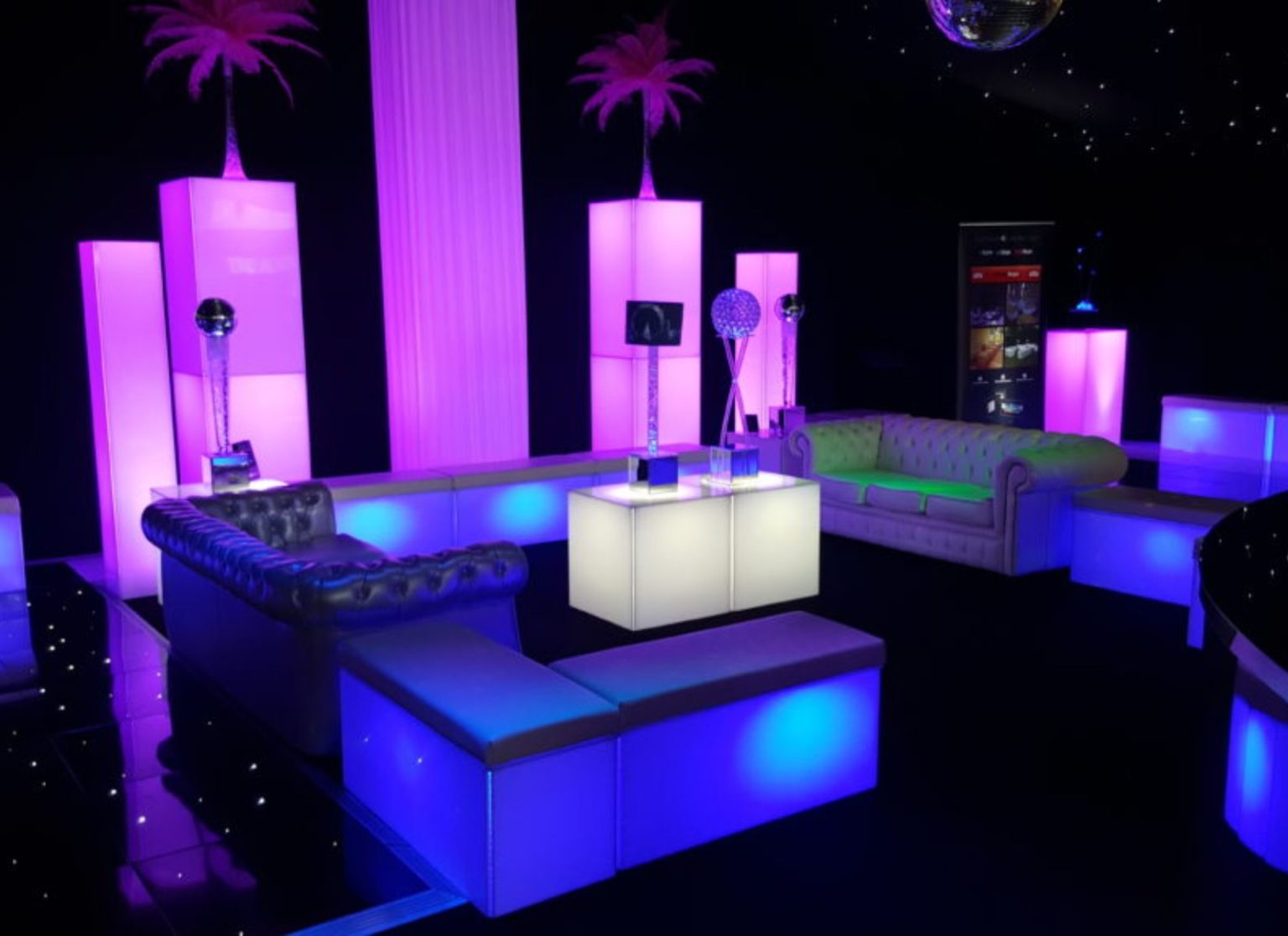 LED Funiture in Party Marquee