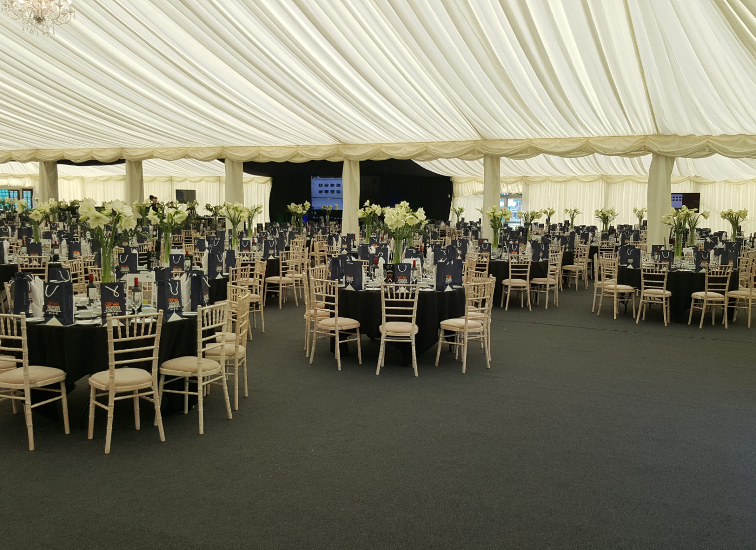 Northampton Saints Gala Dinner Marquee for 1000 Guests