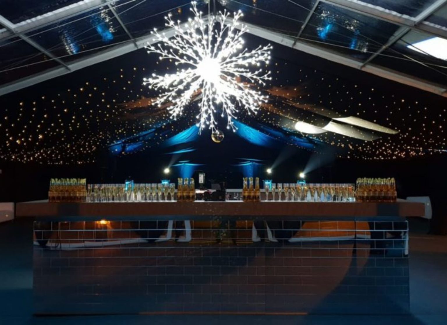 Party Marquee with Mirror Bar